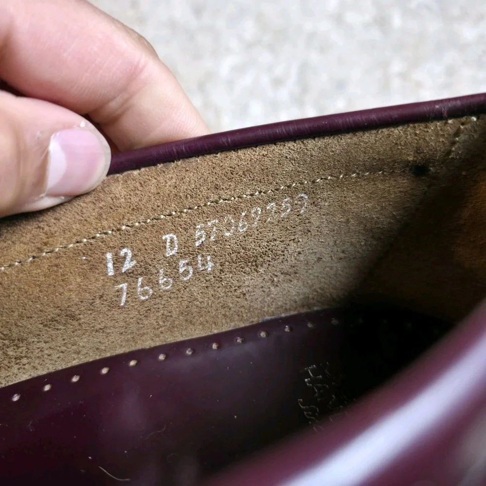 Sebago Classic Penny Loafers Burgundy Leather Handsewn Men's 12 Slip On